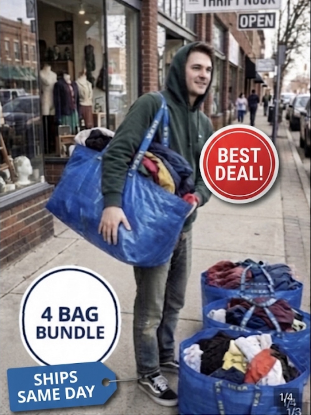 IKEA Frakta Bags, 4 bags included, New moving bags